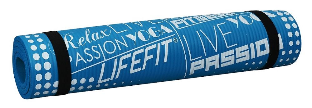 LIFEFIT Podložka Yoga Mat Exkluziv, 100×58×1 cm, modrá